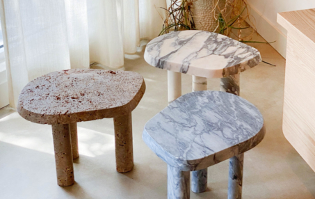 L SERIES STONE SIDE TABLE
