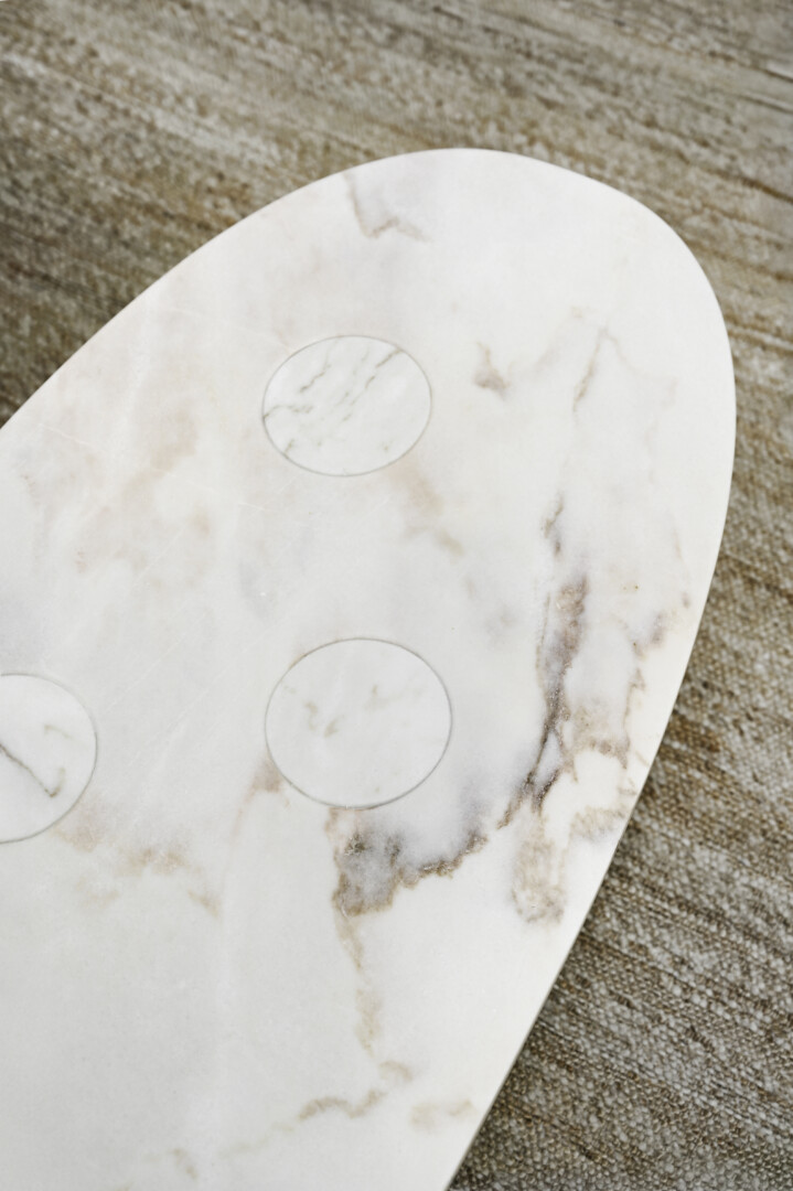 STONE BAUME OVAL COFFEE TABLE