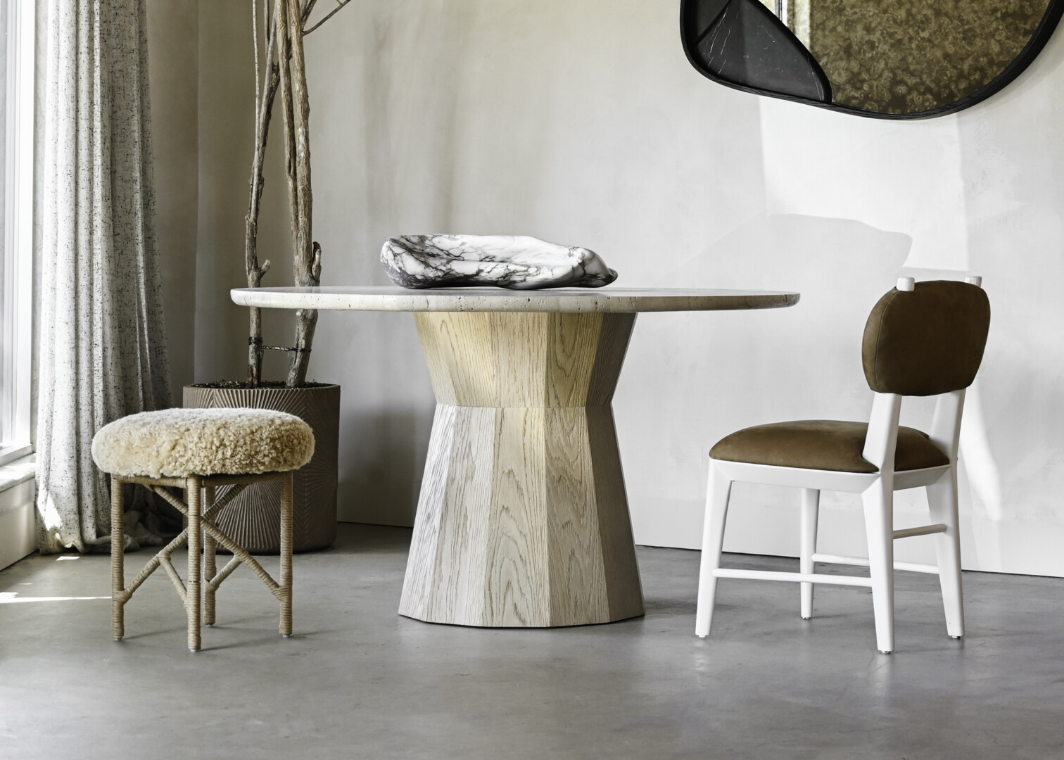 JUWEL STONE TOP DINING TABLE