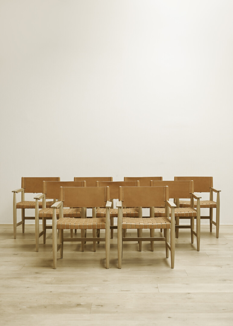 CAMPAIGN LEATHER DINING ARMCHAIR