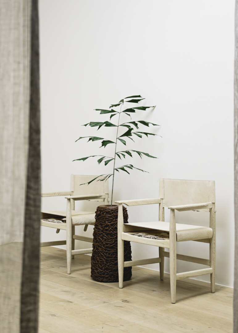 CAMPAIGN LEATHER DINING ARMCHAIR