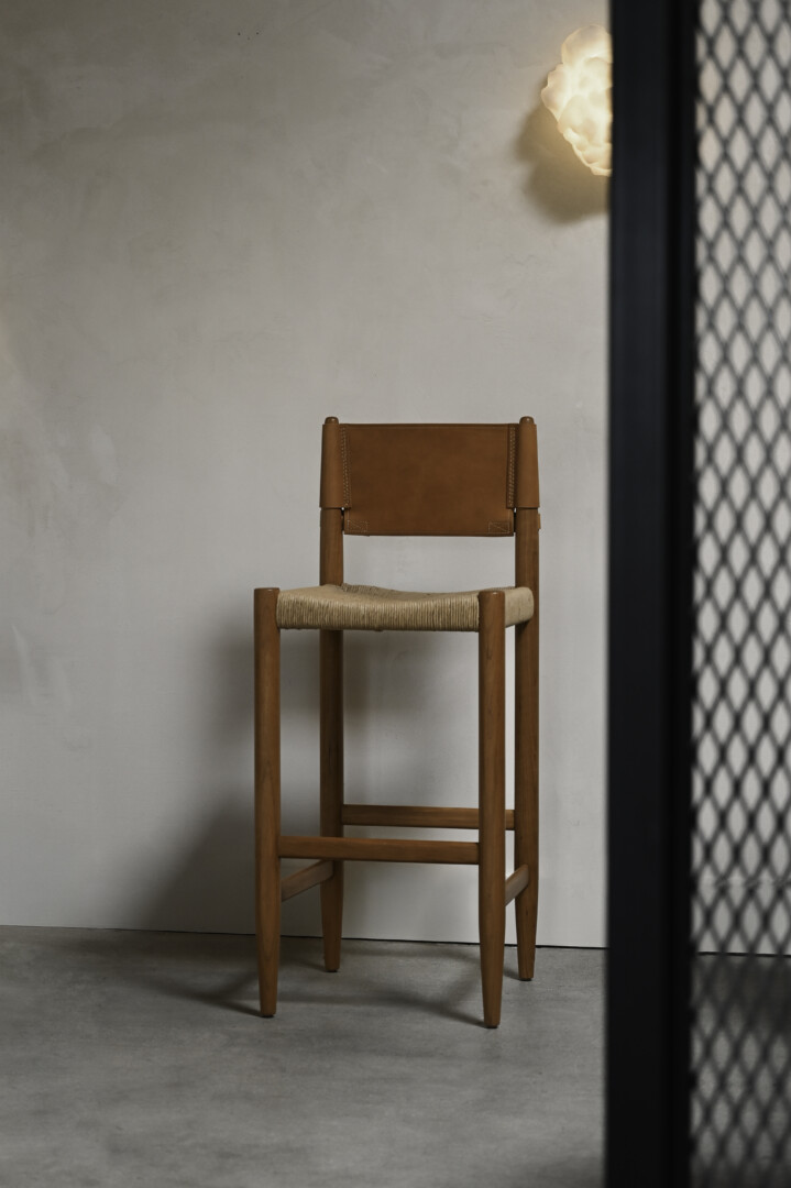 CAMPAIGN BARSTOOL & COUNTERSTOOL – RUSH SEAT