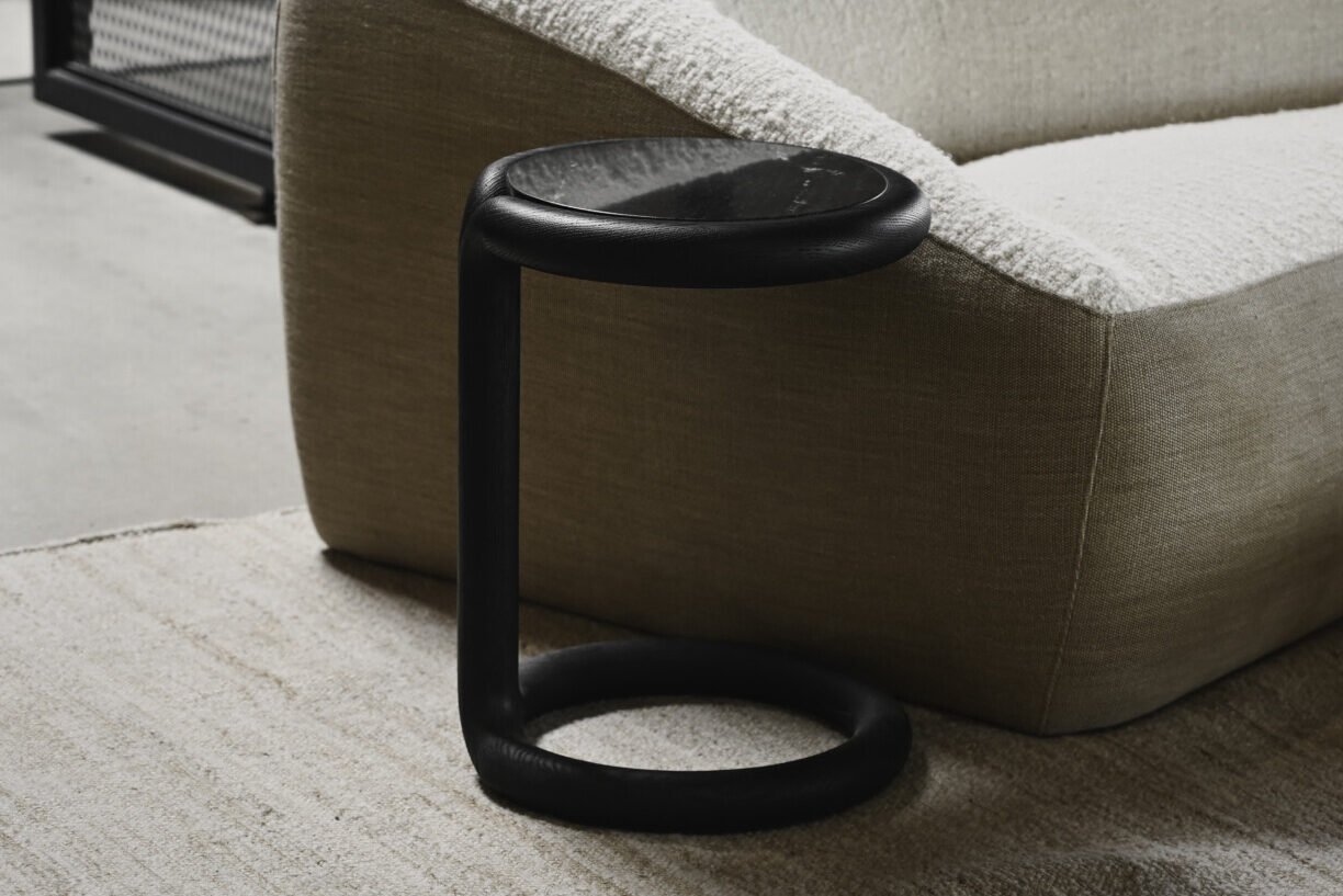 DUBEL SIDE TABLE – CHARRED RED OAK