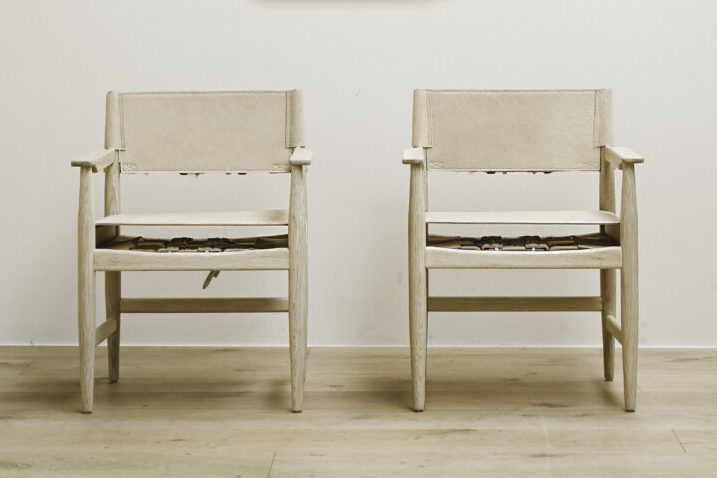 CAMPAIGN LEATHER DINING ARMCHAIR