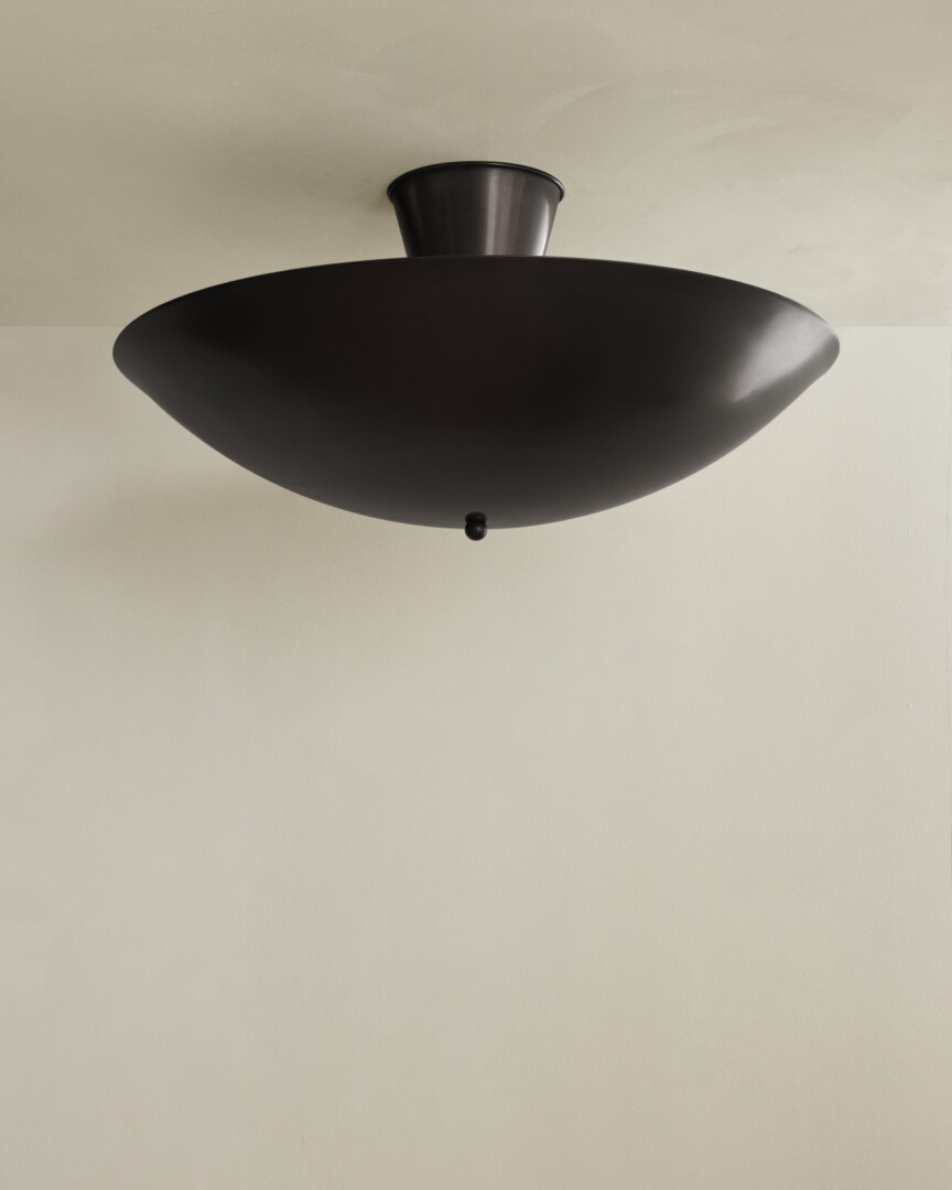 BRASS ARUNDEL FLUSH MOUNT, MOD 36