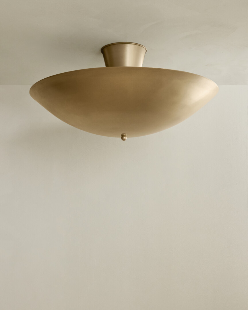 BRASS ARUNDEL FLUSH MOUNT, MOD 36