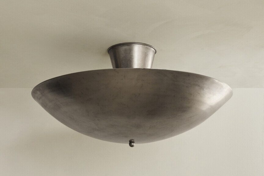 BRASS ARUNDEL FLUSH MOUNT, MOD 36