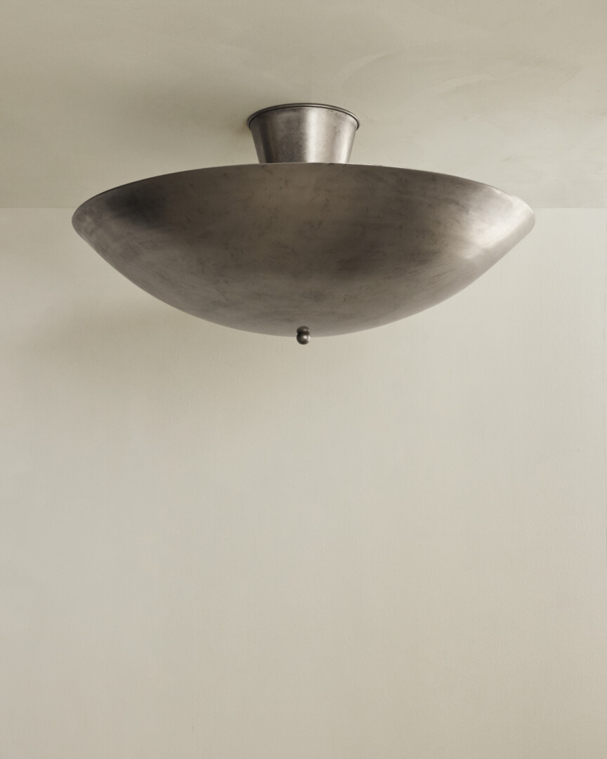 BRASS ARUNDEL FLUSH MOUNT, MOD 36