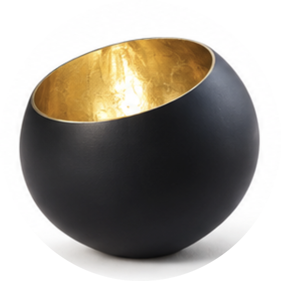 BLACK PORCELAIN - GOLD GILDING 