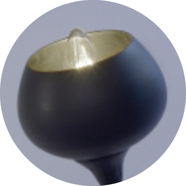 BLACK PORCELAIN - SILVER GILDING 