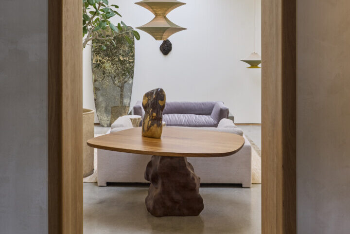 WOOD BOULDER TABLE I
