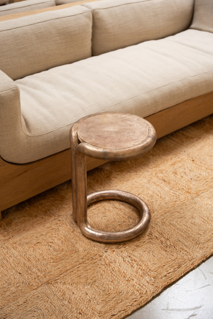DUBEL SIDE TABLE CAST METAL